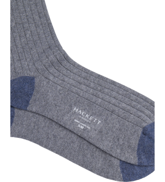 Hackett London Socken Kaschmir grau