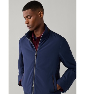 Hackett London Navy blue bomber jacket