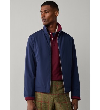 Hackett London Navy blue bomber jacket