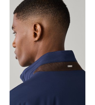 Hackett London Navy blue bomber jacket
