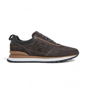 Hackett London Chad Active graue Lederschuhe