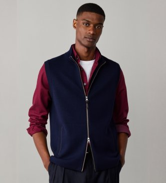 Hackett London Colete de malha Milano azul-marinho
