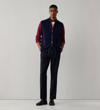 Hackett London Colete de malha Milano azul-marinho