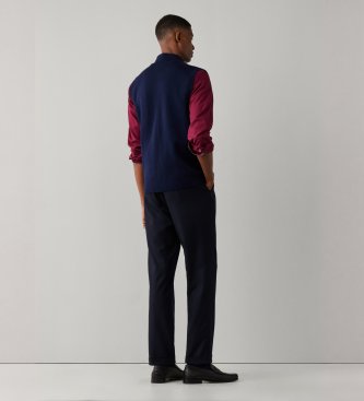Hackett London Colete de malha Milano azul-marinho