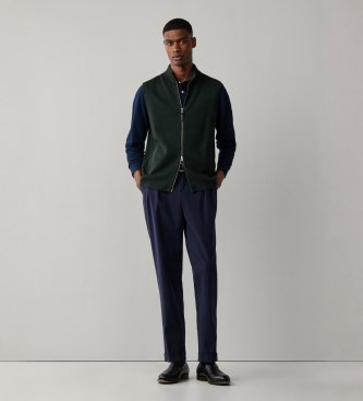 Hackett London Colete de malha Milano verde