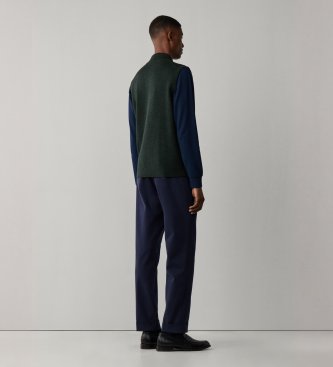 Hackett London Colete de malha Milano verde