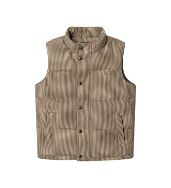 Hackett London Colete Houndstooth Puff bege