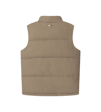 Hackett London Colete Houndstooth Puff bege