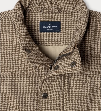 Hackett London Colete Houndstooth Puff bege