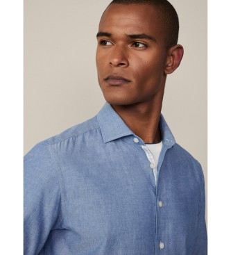 Hackett London Niebieska koszula chambray