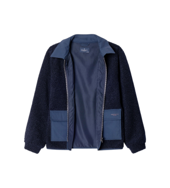Hackett London Casaco Borg azul-marinho