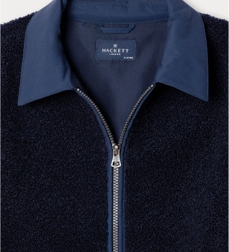 Hackett London Casaco Borg azul-marinho