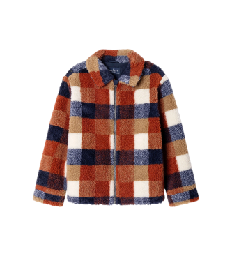 Hackett London Casaco Borg Check laranja