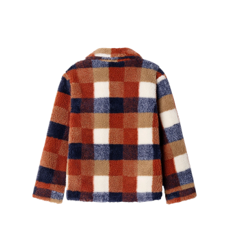 Hackett London Casaco Borg Check laranja
