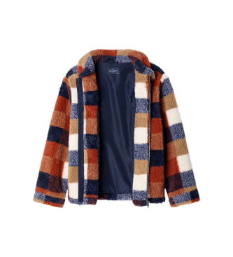 Hackett London Casaco Borg Check laranja