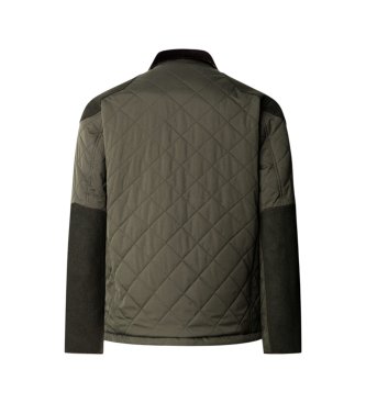 Hackett London Veste en cuir Kinloch Hybrid vert olive
