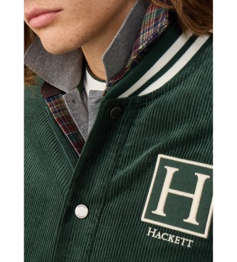 Hackett London Grüne H Varsity-Jacke