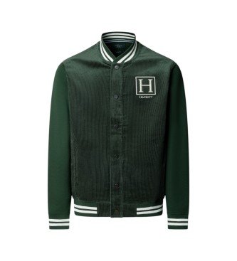 Hackett London Grüne H Varsity-Jacke