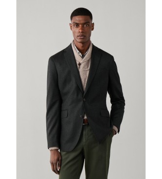 Hackett London Dark green performance flannel jacket