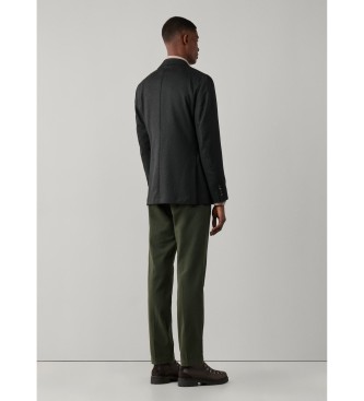 Hackett London Dark green performance flannel jacket