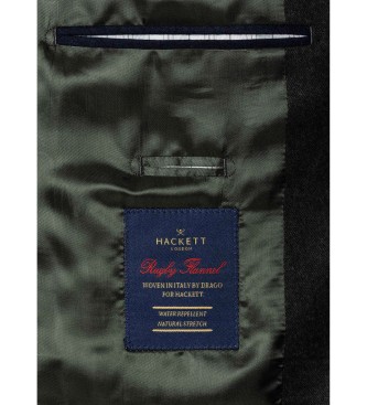 Hackett London Dark green performance flannel jacket