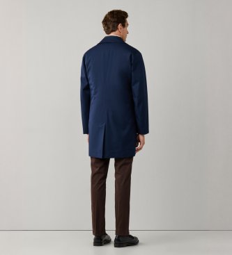 Hackett London Plašč Sloane Mac mornarsko modra