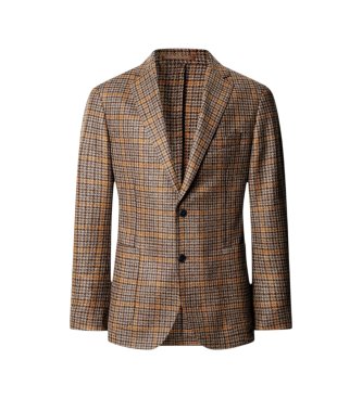Hackett London Americana a cuadros marrón