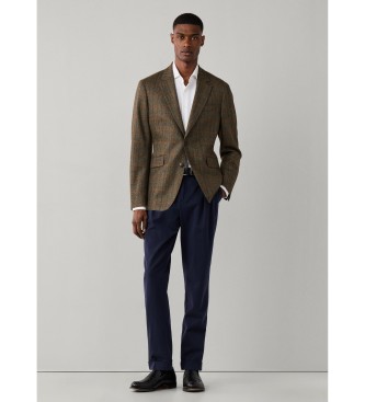 Hackett London Giacca Cash Tattersall verde-marrone