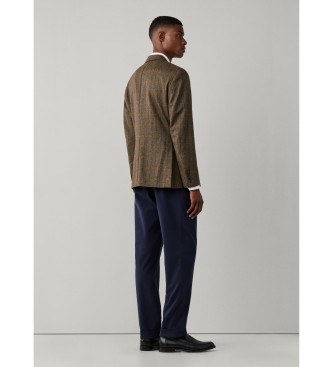 Hackett London Giacca Cash Tattersall verde-marrone
