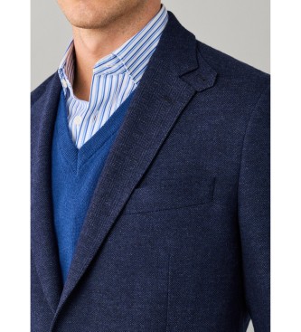 Hackett London Marine herringbone wool blazer