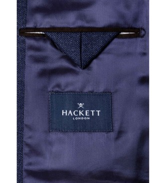 Hackett London Marine herringbone wool blazer