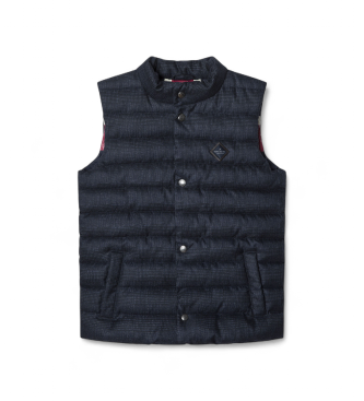 Hackett London Weste Karo navy