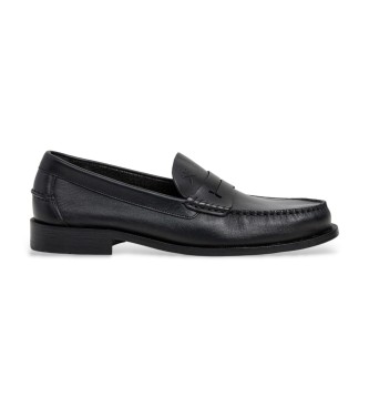 Hackett London Sapatos de couro preto Chesfield Nap
