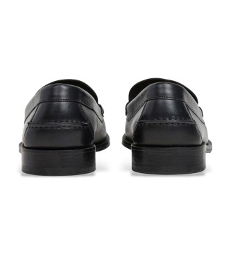 Hackett London Sapatos de couro preto Chesfield Nap