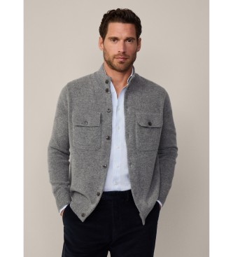 Hackett London Giacca sul petto grigia