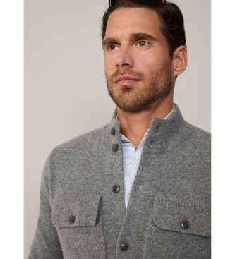 Hackett London Giacca sul petto grigia