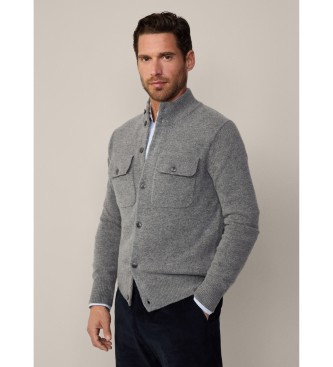 Hackett London Giacca sul petto grigia