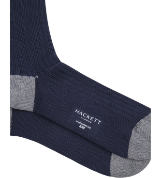 Hackett London Chunky-strumpor i marinbl frg