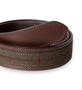 Hackett London Horse N Hound olive green leather belt