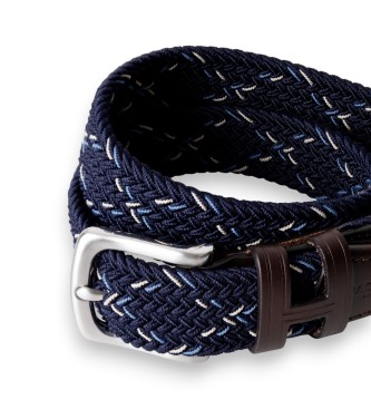 Hackett London Ceinture X Weave marine