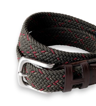 Hackett London Cintura verde con intreccio a X