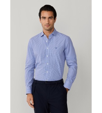 Hackett London Poplin city poplin skjorte vichy fit classic fit bl�