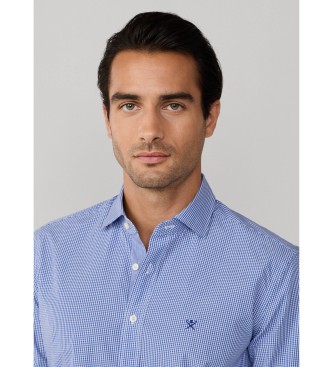 Hackett London Poplin city poplin skjorte vichy fit classic fit bl�