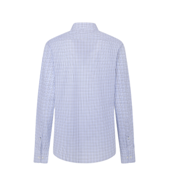 Hackett London Hemd Class Twill Tattersal blau