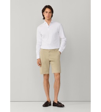 Hackett London Sanderson fit tailored beige chino bermuda 