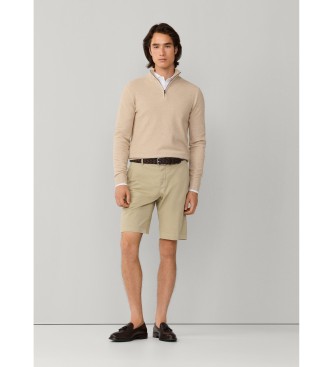 Hackett London Sanderson fit tailored beige chino bermuda 