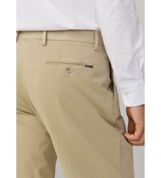 Hackett London Sanderson fit tailored beige chino bermuda 