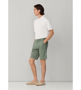 Hackett London Sanderson fit tailored chino bermuda gr�n