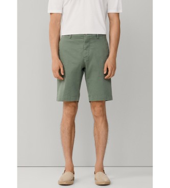 Hackett London Sanderson fit tailored chino bermuda gr�n