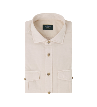 Hackett London Skjorte med lommer i beige